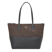 Τσάντα TOMMY HILFIGER TH Monogram Jacquard Tote 17070 Μαύρο