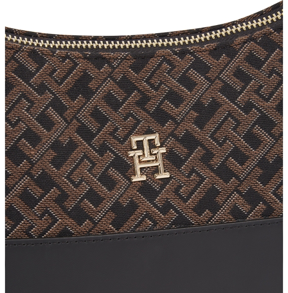 Τσάντα TOMMY HILFIGER Monogram Jacquard 17072 Μαύρο