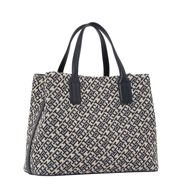 Τσάντα TOMMY HILFIGER TH Jacquard Satchel 17444 Μπλε