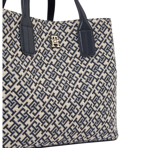 Τσάντα TOMMY HILFIGER TH Jacquard Satchel 17444 Μπλε