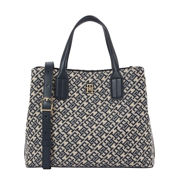 Τσάντα TOMMY HILFIGER TH Jacquard Satchel 17444 Μπλε
