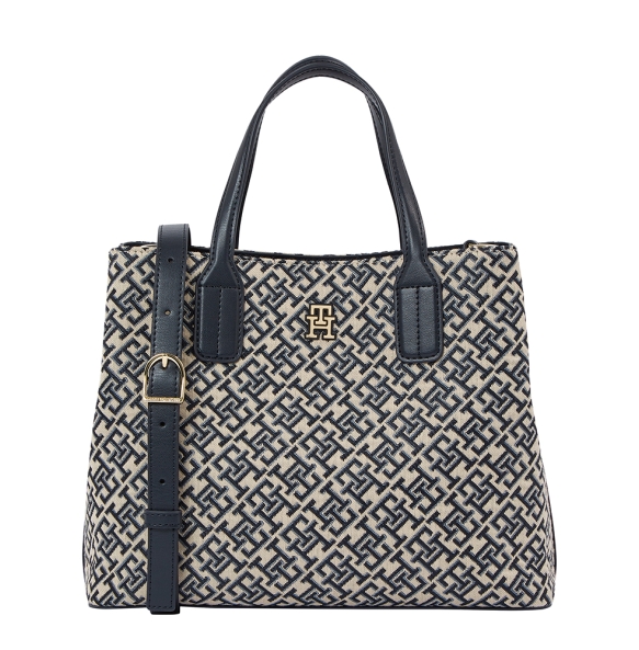 Τσάντα TOMMY HILFIGER TH Jacquard Satchel 17444 Μπλε