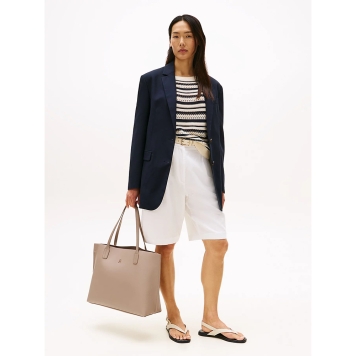 Τσάντα TOMMY HILFIGER TH Monogram Distinct Tote 17461 Μπεζ