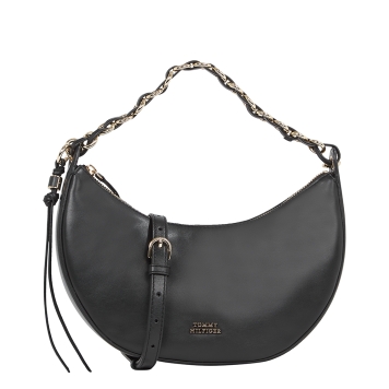 Τσάντα TOMMY HILFIGER Moon Leather Crossover 17467 Μαύρο