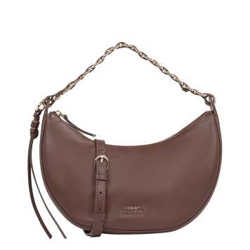 Τσάντα TOMMY HILFIGER Moon Leather Crossover 17467 Καφέ