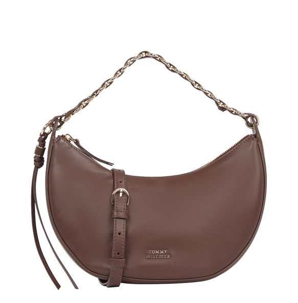 Τσάντα TOMMY HILFIGER Moon Leather Crossover 17467 Καφέ