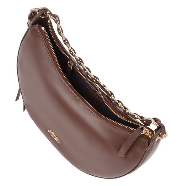 Τσάντα TOMMY HILFIGER Moon Leather Crossover 17467 Καφέ