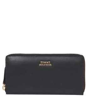 Πορτοφόλι TOMMY HILFIGER TH Leather Zip Around 17498 Μαύρο