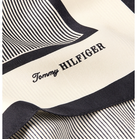 Φουλάρι TOMMY HILFIGER TH Elevated Flag Silk 17629 Μπλε