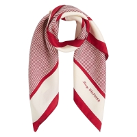 Φουλάρι TOMMY HILFIGER TH Elevated Flag Silk 17629 Κόκκινο