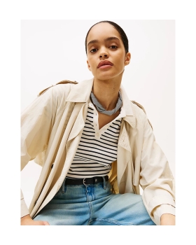 Φουλάρι TOMMY HILFIGER TH Elevated Flag Silk 17629 Μπλε