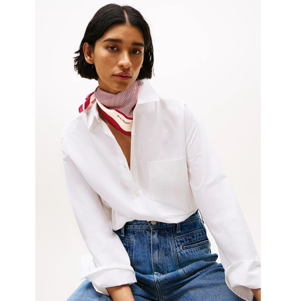 Φουλάρι TOMMY HILFIGER TH Elevated Flag Silk 17629 Κόκκινο Φουλάρι TOMMY HILFIGER TH Elevated Flag Silk 17629 Κόκκινο