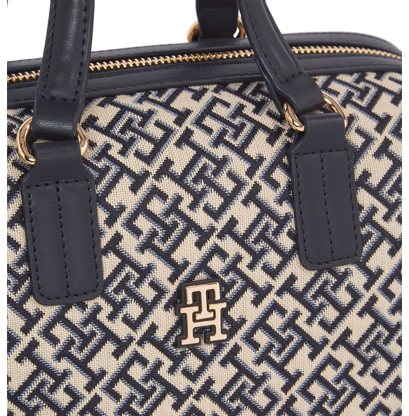 Τσάντα TOMMY HILFIGER TH Jacquard Med Duffle17633 Μπλε