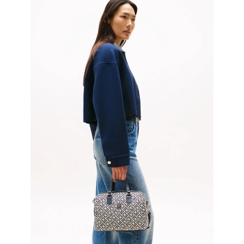 Τσάντα TOMMY HILFIGER TH Jacquard Med Duffle17633 Μπλε