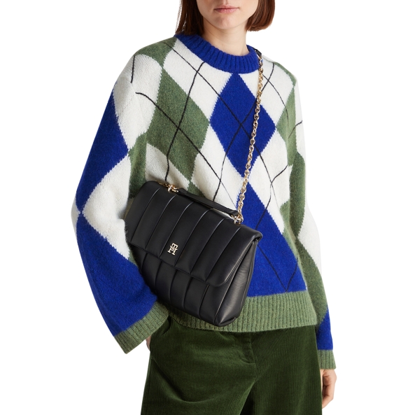 Τσάντα TOMMY HILFIGER TH Grace Medium Crossover 17669 Μαύρο Τσάντα TOMMY HILFIGER TH Grace Medium Crossover 17669 Μαύρο