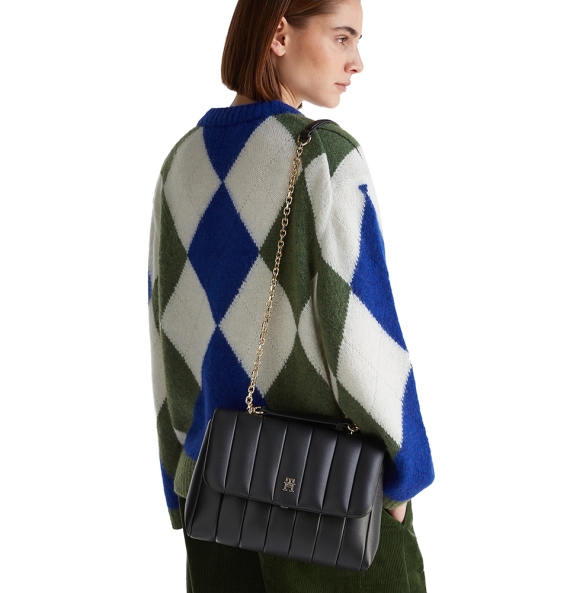 Τσάντα TOMMY HILFIGER TH Grace Medium Crossover 17669 Μαύρο Τσάντα TOMMY HILFIGER TH Grace Medium Crossover 17669 Μαύρο