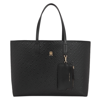 Τσάντα TOMMY HILFIGER TH Icon Monogram Tote Bag 17687 Μαύρο