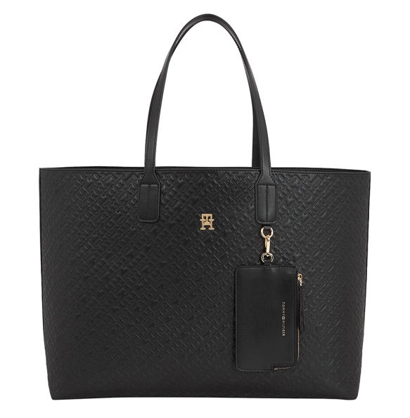 Τσάντα TOMMY HILFIGER TH Icon Monogram Tote Bag 17687 Μαύρο