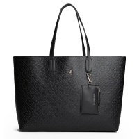 Τσάντα TOMMY HILFIGER TH Icon Monogram Tote Bag 17687 Μαύρο