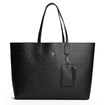 Τσάντα TOMMY HILFIGER TH Icon Monogram Tote Bag 17687 Μαύρο
