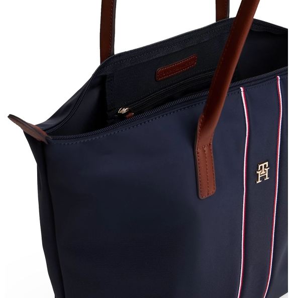 Τσάντα TOMMY HILFIGER TH Popette Monogram Tote 17706 Μπλε