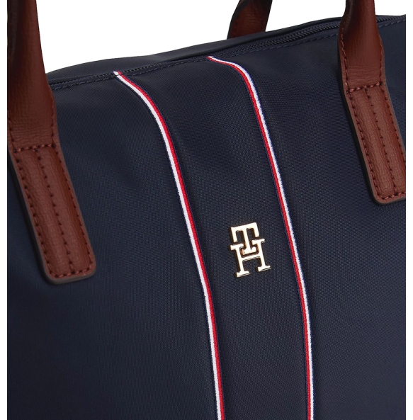 Τσάντα TOMMY HILFIGER TH Popette Monogram Tote 17706 Μπλε