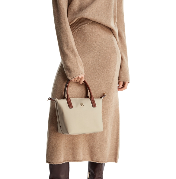 Τσάντα TOMMY HILFIGER Popette Mini Tote 17709 Μπεζ