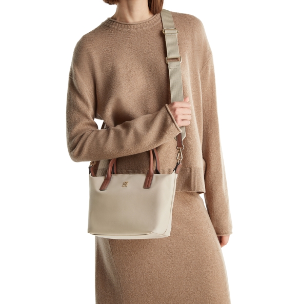 Τσάντα TOMMY HILFIGER Popette Mini Tote 17709 Μπεζ