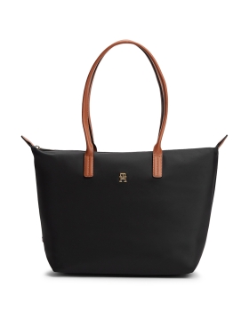 Τσάντα TOMMY HILFIGER TH Popette Monogram Tote 17711 Μαύρο