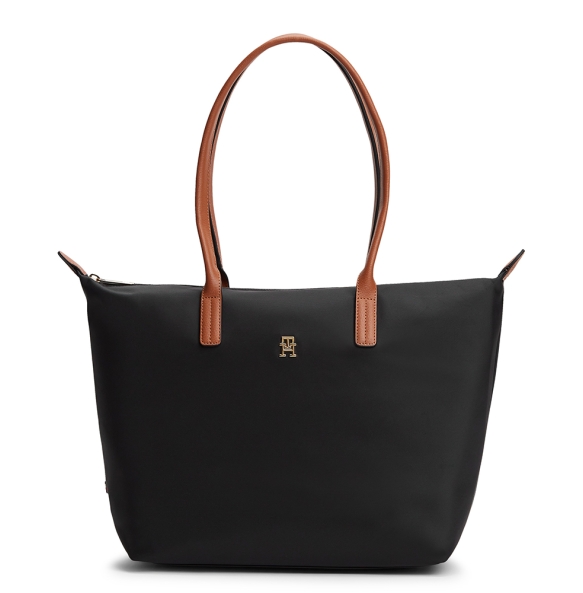 Τσάντα TOMMY HILFIGER TH Popette Monogram Tote 17711 Μαύρο