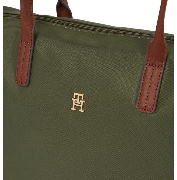 Τσάντα TOMMY HILFIGER TH Popette Monogram Tote 17711 Πράσινο
