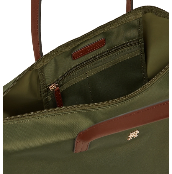 Τσάντα TOMMY HILFIGER TH Popette Monogram Tote 17711 Πράσινο