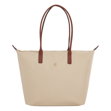 Τσάντα TOMMY HILFIGER TH Popette Monogram Tote 17711 Μπεζ