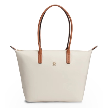 Τσάντα TOMMY HILFIGER TH Popette Monogram Tote 17711 Μπεζ