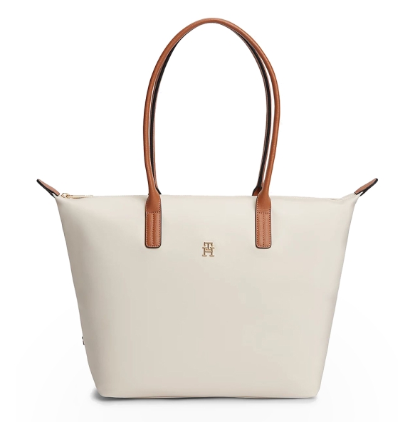 Τσάντα TOMMY HILFIGER TH Popette Monogram Tote 17711 Μπεζ