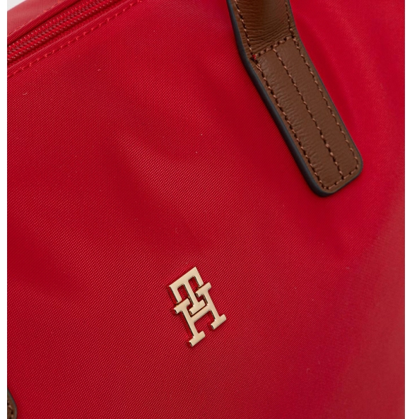 Τσάντα TOMMY HILFIGER TH Popette Monogram Tote 17711 Κόκκινο