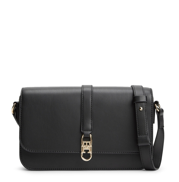 Τσάντα TOMMY HILFIGER TH Libre Flap Crossover 17723 Μαύρο Τσάντα TOMMY HILFIGER TH Libre Flap Crossover 17723 Μαύρο