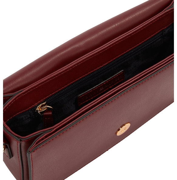 Τσάντα TOMMY HILFIGER TH Libre Flap Crossover 17723 Μπορντώ Τσάντα TOMMY HILFIGER TH Libre Flap Crossover 17723 Μπορντώ