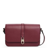 Τσάντα TOMMY HILFIGER TH Libre Flap Crossover 17723 Μπορντώ