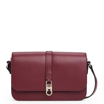 Τσάντα TOMMY HILFIGER TH Libre Flap Crossover 17723 Μπορντώ