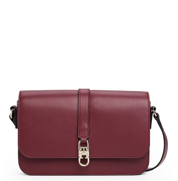 Τσάντα TOMMY HILFIGER TH Libre Flap Crossover 17723 Μπορντώ Τσάντα TOMMY HILFIGER TH Libre Flap Crossover 17723 Μπορντώ