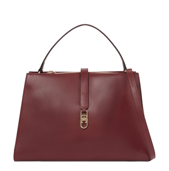 Τσάντα TOMMY HILFIGER TH Libre Satchel Crossbody 17724 Μπορντώ Τσάντα TOMMY HILFIGER TH Libre Satchel Crossbody 17724 Μπορντώ