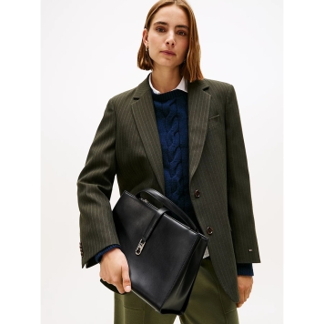 Τσάντα TOMMY HILFIGER TH Libre Monogram Satchel 17724 Μαύρο