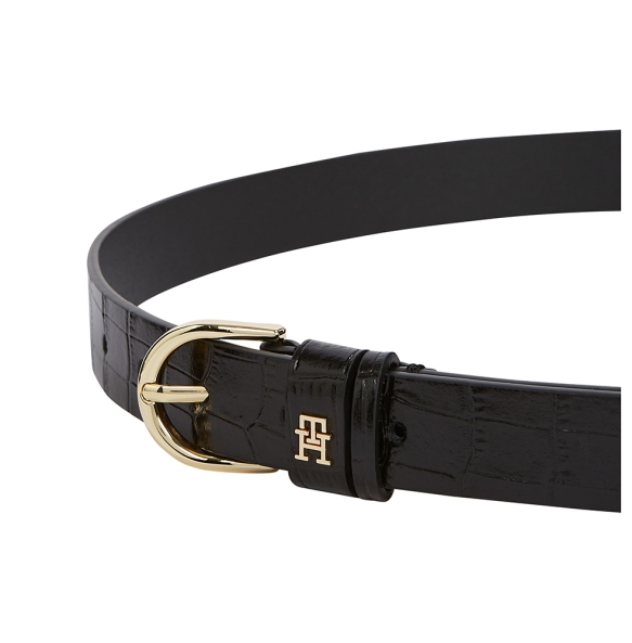Ζώνη TOMMY HILFIGER Essential Effortless 2.5 Croc 17755 Μαύρο