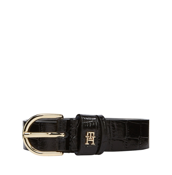 Ζώνη TOMMY HILFIGER Essential Effortless 2.5 Croc 17755 Μαύρο