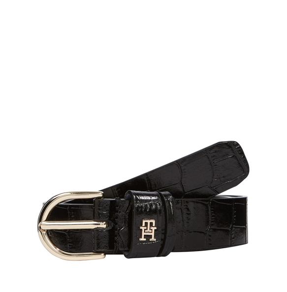 Ζώνη TOMMY HILFIGER Essential Effortless 2.5 Croc 17755 Μαύρο