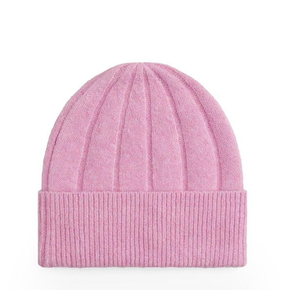 Σκουφάκι TOMMY HILFIGER TH Flag Fluffy Beanie 17779 Μωβ