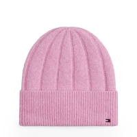 Σκουφάκι TOMMY HILFIGER TH Flag Fluffy Beanie 17779 Μωβ