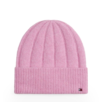 Σκουφάκι TOMMY HILFIGER TH Flag Fluffy Beanie 17779 Μωβ