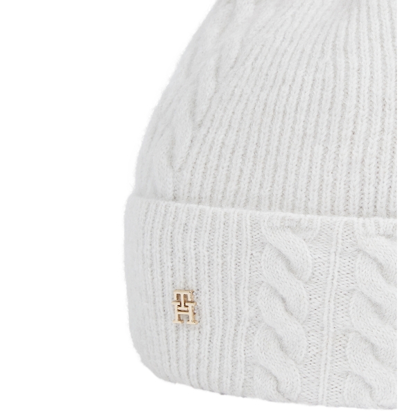 Σκουφάκι TOMMY HILFIGER Chic Fluffy Beanie 17784 Ανοιχτό Γκρι